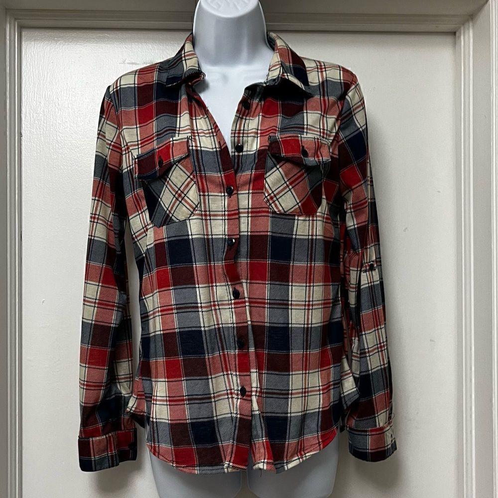 PLAID FLANNEL! size M Rue 21 EUC, worn once